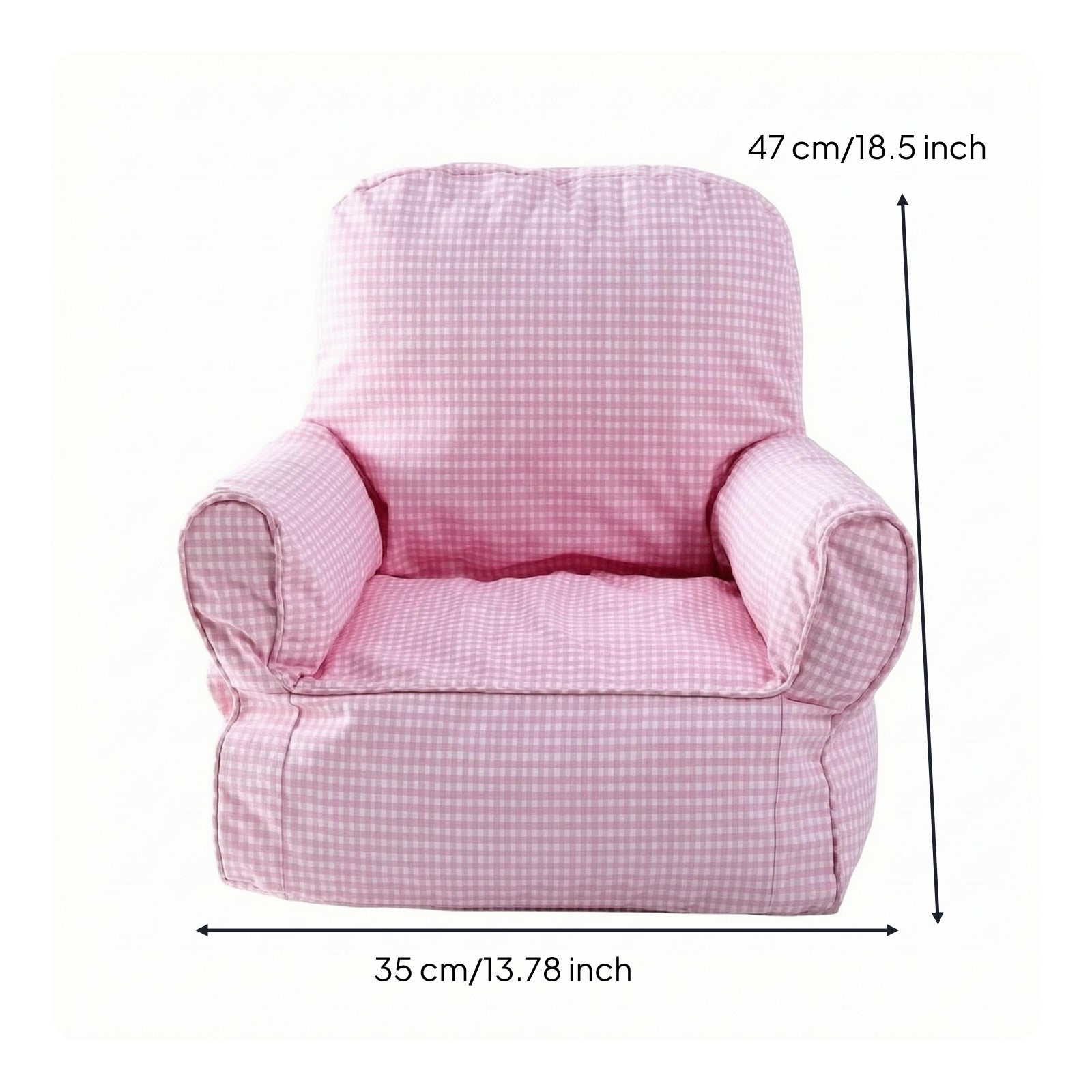 Kids Sofa Chair Removable Cover Foam Child Couch Rounded Armrests