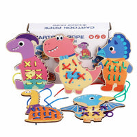 Rope Threading Game Rounded Edges Children's Activity Hand-Eye Coordination