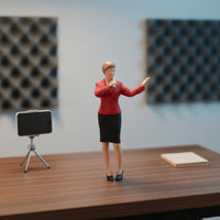 1:64 Scale Miniature Scene Collectible Online Broadcast Host Doll Set