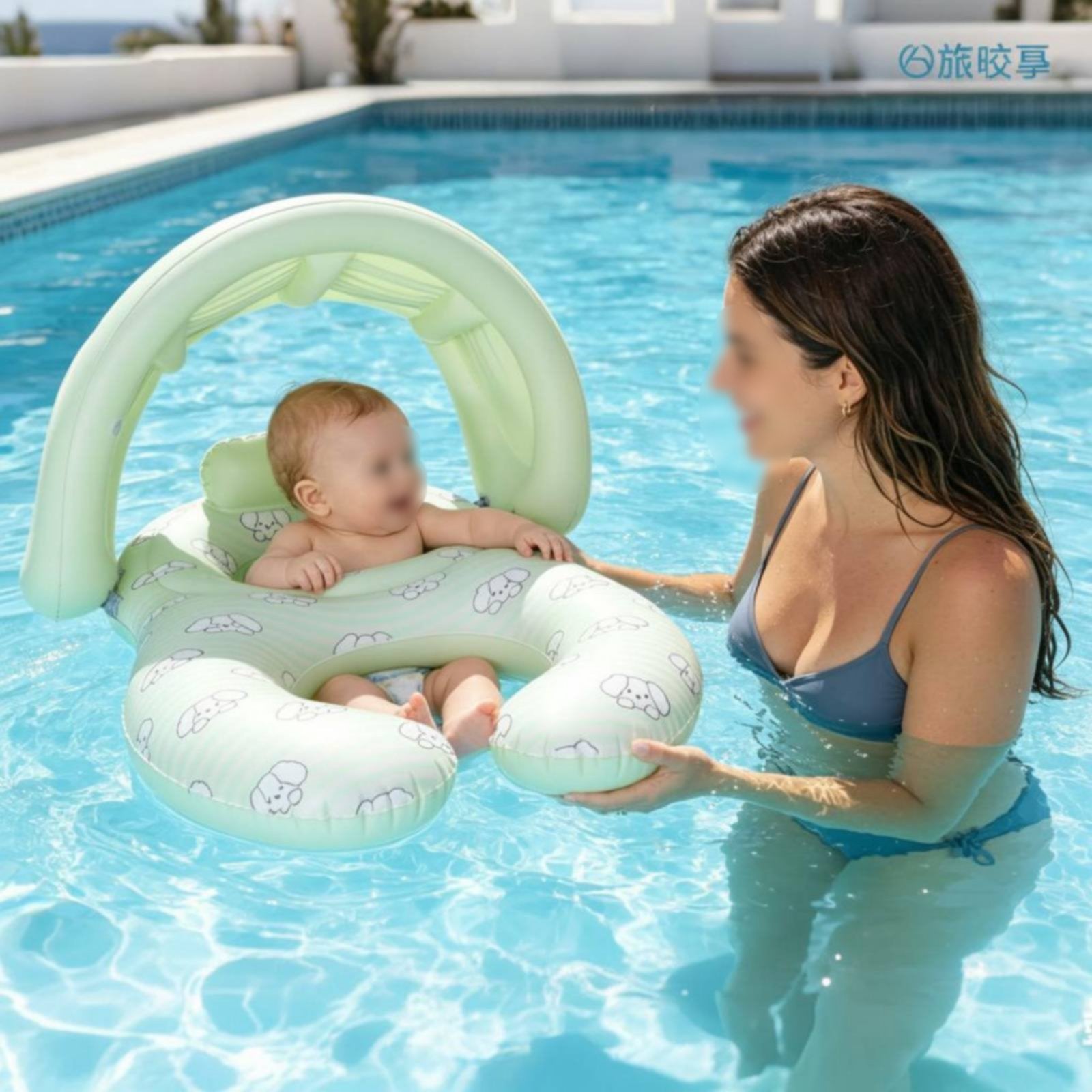 Mother Child Inflatable Sun Shade Mommy and Baby Inflatable Easy to Inflate