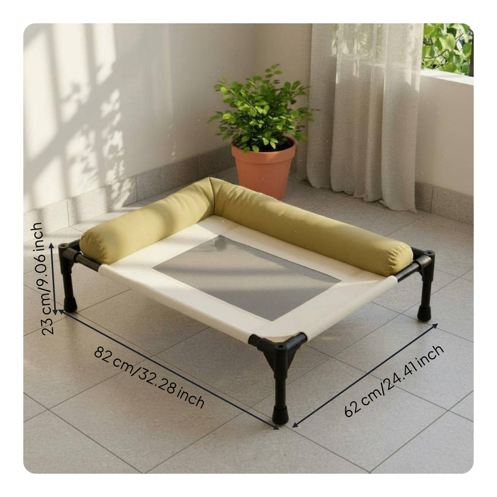 Dog Cot Bed Washable Elevated Dog Cot Raised from Floor for Summer, Hot Weather