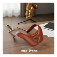 Double Shoulder Saxophone Strap Heavy Duty Metal Hook for Marching Band, Adults