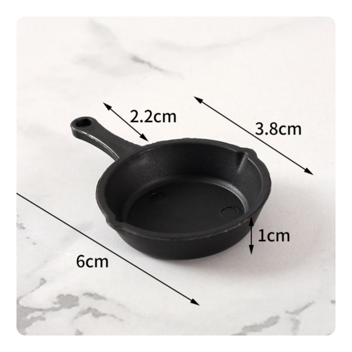 Simulation Cooking Pan Model Realistic Design Miniature Frying Pan for Hobbyists