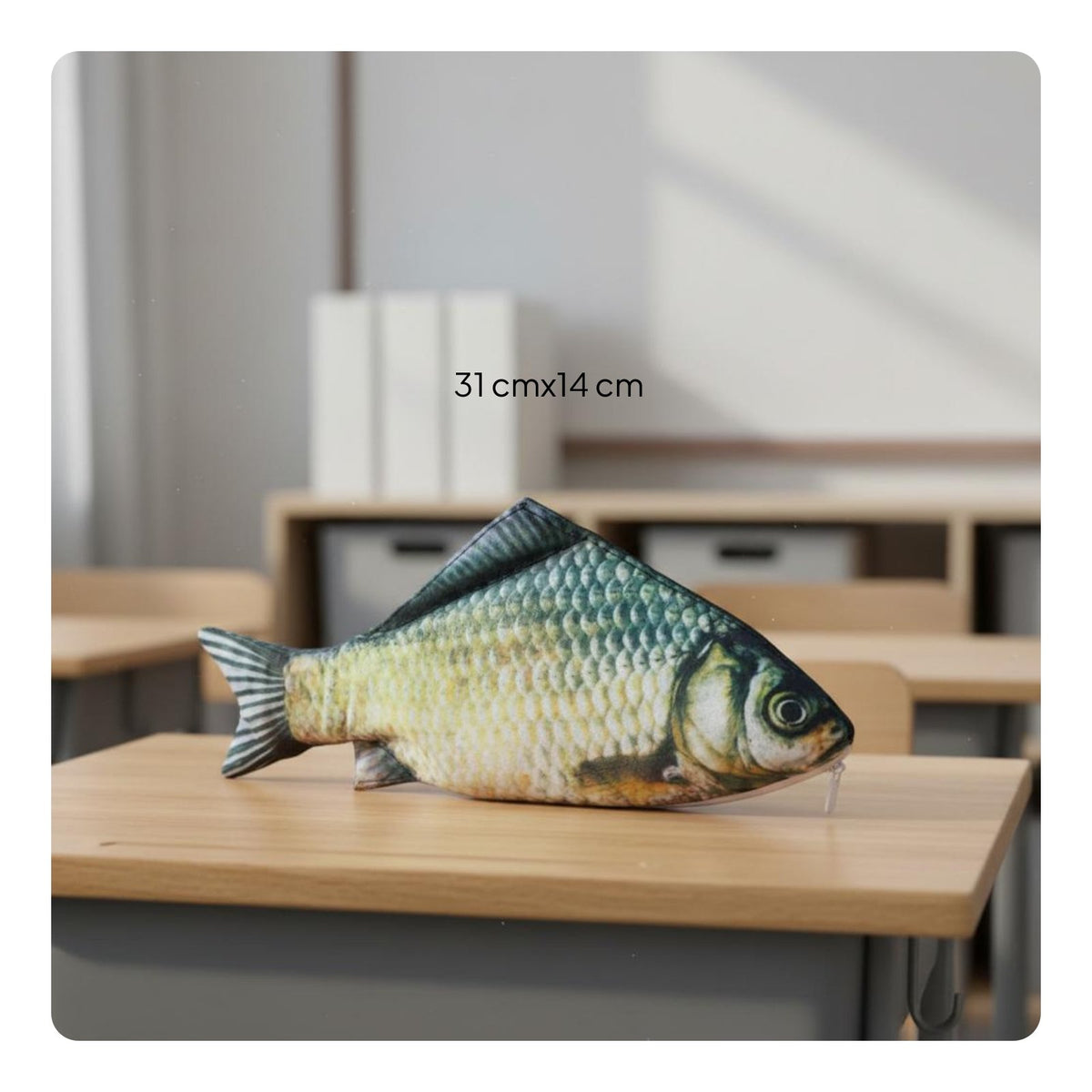Aquatic Creature Shaped Writing Case Multi-Purpose Novelty Carp Bag for School