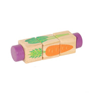 Wooden Rotating Block Puzzle Natural Wood Infant Toy Screen Unrestricted