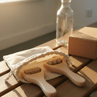 Wooden Massage Roller Portable and Lightweight Handheld Body Massager for Office