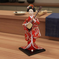 Japanese Geisha Doll Authentic Design Traditional Japanese Statue Vibrant Colors