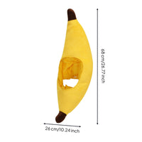 Banana Hat Photo Prop Soft Banana Head Cover Eye-Catching for Halloween, Teens