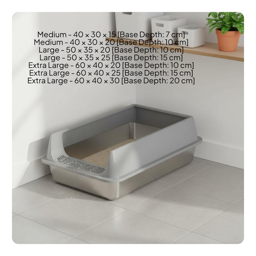 Extra Large Litter Box Splash Proof Semi-Enclosed Litter Box Easy to Clean