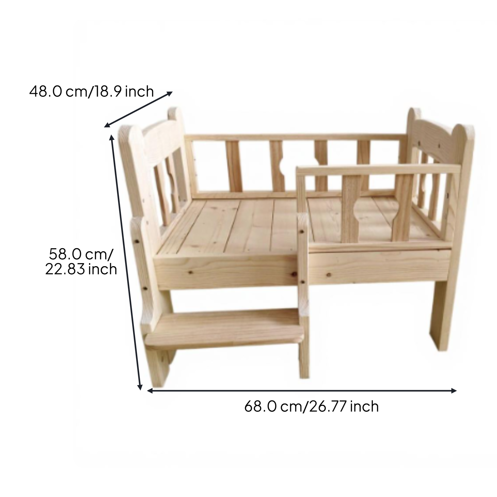 Wooden pet bed for small pets