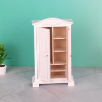Dollhouse Wardrobe Handmade Craft Dollhouse Closet Opening Doors for Collectors