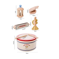 5 Pieces Music Education Instrument Set Early Learning Wooden Musical