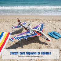 USB rechargeable foam airplane toy for kids, random design.