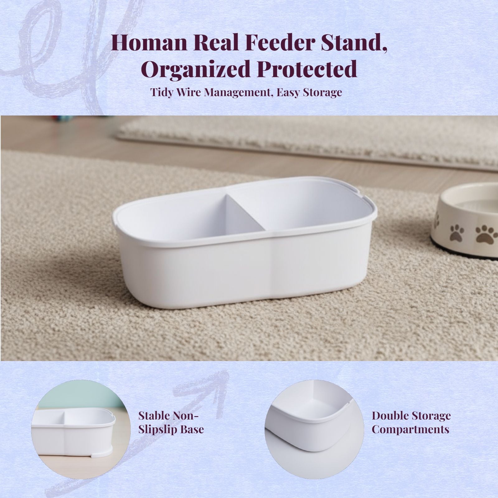Adjustable elevated pet feeder