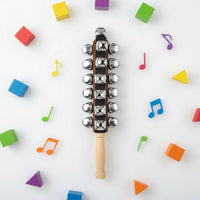 25 Early Learning Educational Wooden Bell Shaker Clear Sound Chime Shaker for Kids, Music Class, Preschool, Home Education