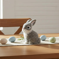 Lifelike Easter Bunny Cute Design Faux Rabbit Model Photo Prop for Desktop
