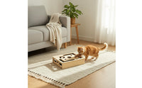 Interactive Feline Maze Toy Solid Wood Construction Pet Supply for Indoor