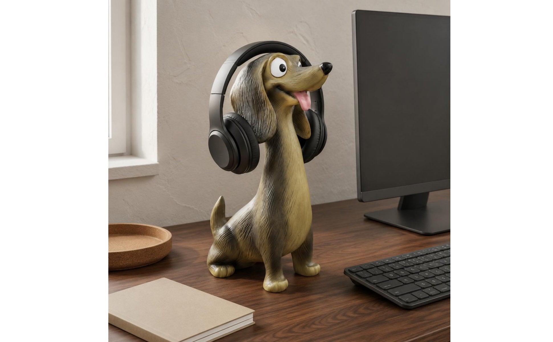 Dog Headphone Stand Decorative Creature Headphone Stand Cute for Office