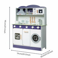 Wooden Play Kitchen Set Parent-Child Interaction Wooden Play Kitchen Colorful Children's Playthings for Kids