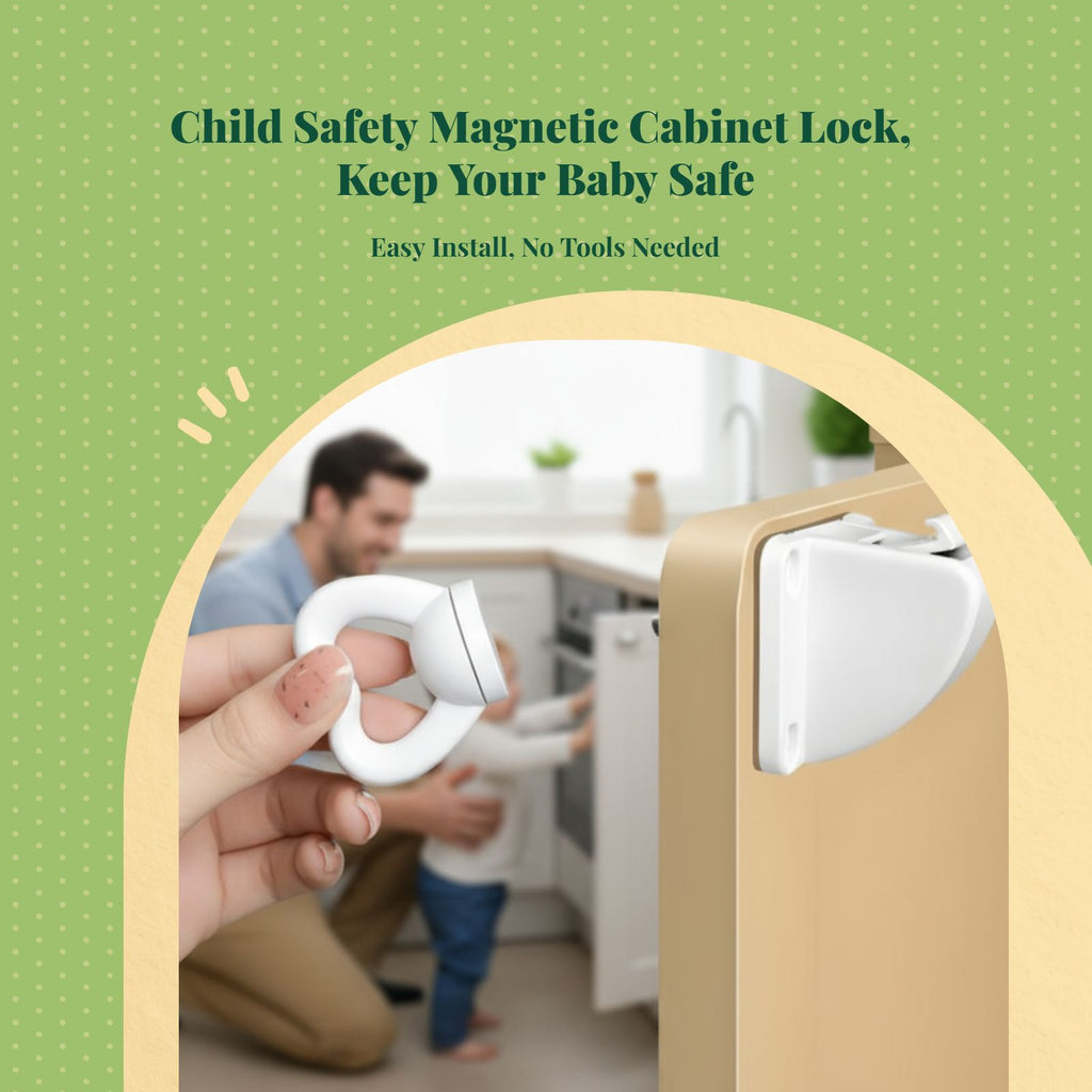 attraction lockized Cabinet Lock, baby-secure Drawer Lock, unseen sticky Infant Proofing Latch, No-Drill Installation, Hidden Protection for Cabinets & Drawers