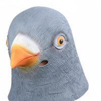 Full Head Pigeon Headpiece Realistic Bird Head Cover Costume Accessory for Cosplayers, Parties, Halloween, Stage Performances