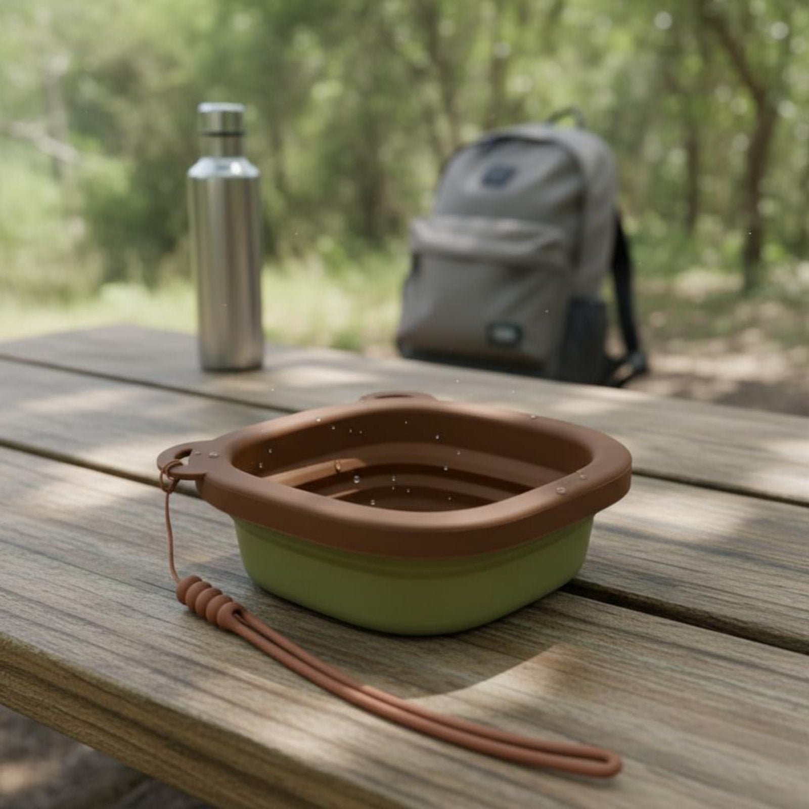 Foldable Pet Bowl Outdoor Friendly Foldable Pet Feeding Bowl Lightweight for Pets, Walking