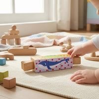 Wooden Rotating Puzzle Toy Fine Motor Rotating Cube Puzzle Hand Coordination