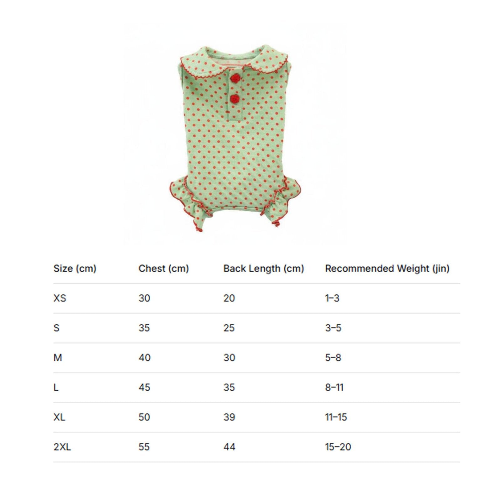 Collared Dog Jumpsuit Polka Spotted Pet Bodysuit Spring Warm-Weather Pet Outfit for Photo Photography