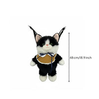 Soft Feline Backpack Adjustable Straps Stuffed Feline Backpack Double Shoulder