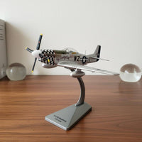 P-51D Stallion Model Alloy Build Metal Airplane Reproduction Gift for Desk