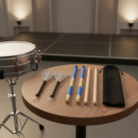 7 Pieces Drum and Brush Set Versatile Sound Options Retractable Wire Drum Brushes Materials 5A Maple Wood Drumsticks for Jazz Artists