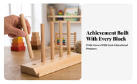 Montessori Number Toy Arithmetic Symbols Wooden Number Counter Smooth Finish Counting Board for Preschoolers, Young Children, Classroom