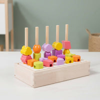 Color and Shape Sorting Activity Sanded Edges Pattern Matching Block Game Color Matching Activity Long-Lasting Wood Construction