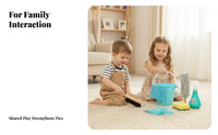Pretend Cleaning Toy Child-Friendly Colors Toy Broom Set Cloth-likeLike Heads