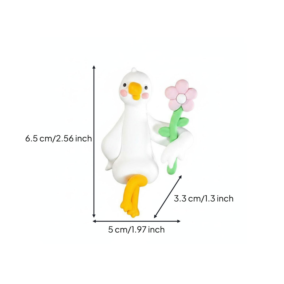 Silly Goose Figurine Cute Lazy Duck Desk Buddy Playful for Car Dashboard