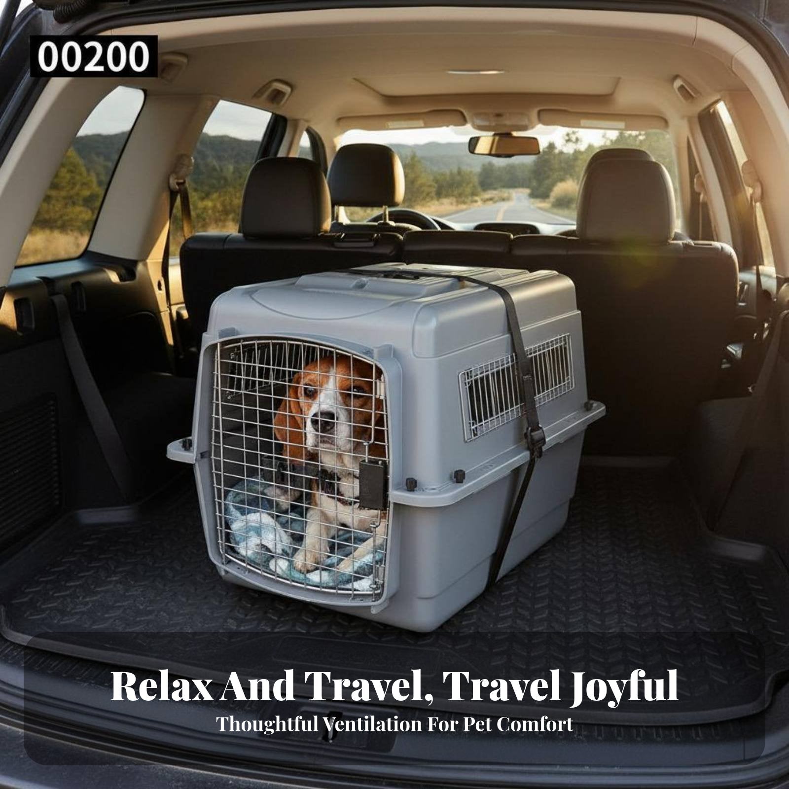 Airline-Approved Design Hard-Sided Travel Crate Portable Hard-Sided Pet transport robustDuty Construction Dog Kennel safety latch for Travelers with companion animals, Cat Owners, Car journeys, veterinarian Visits, Outdoor Excursions