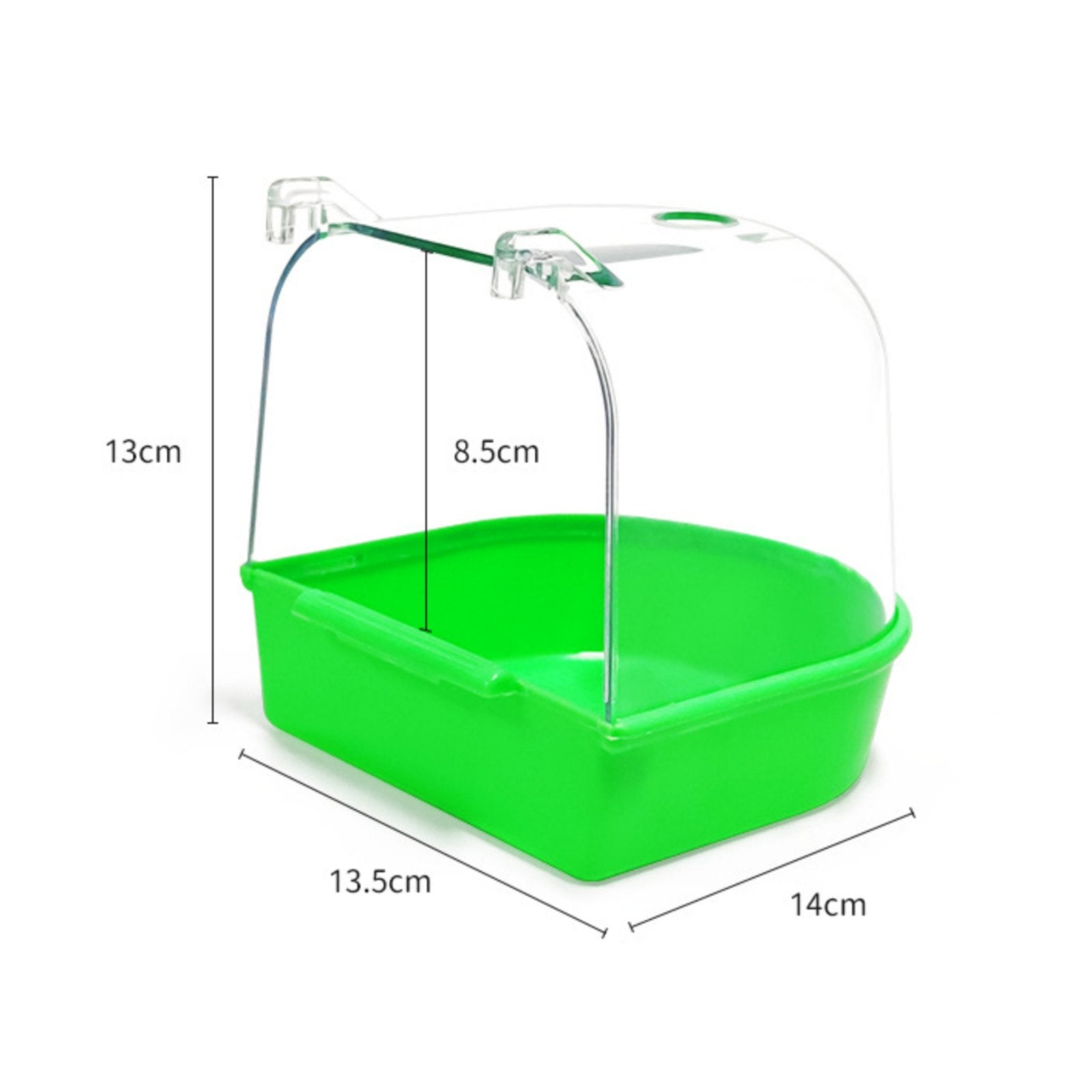 Bird Enclosure Bath House Clear View Parrot Bath Container Long-Lasting Material