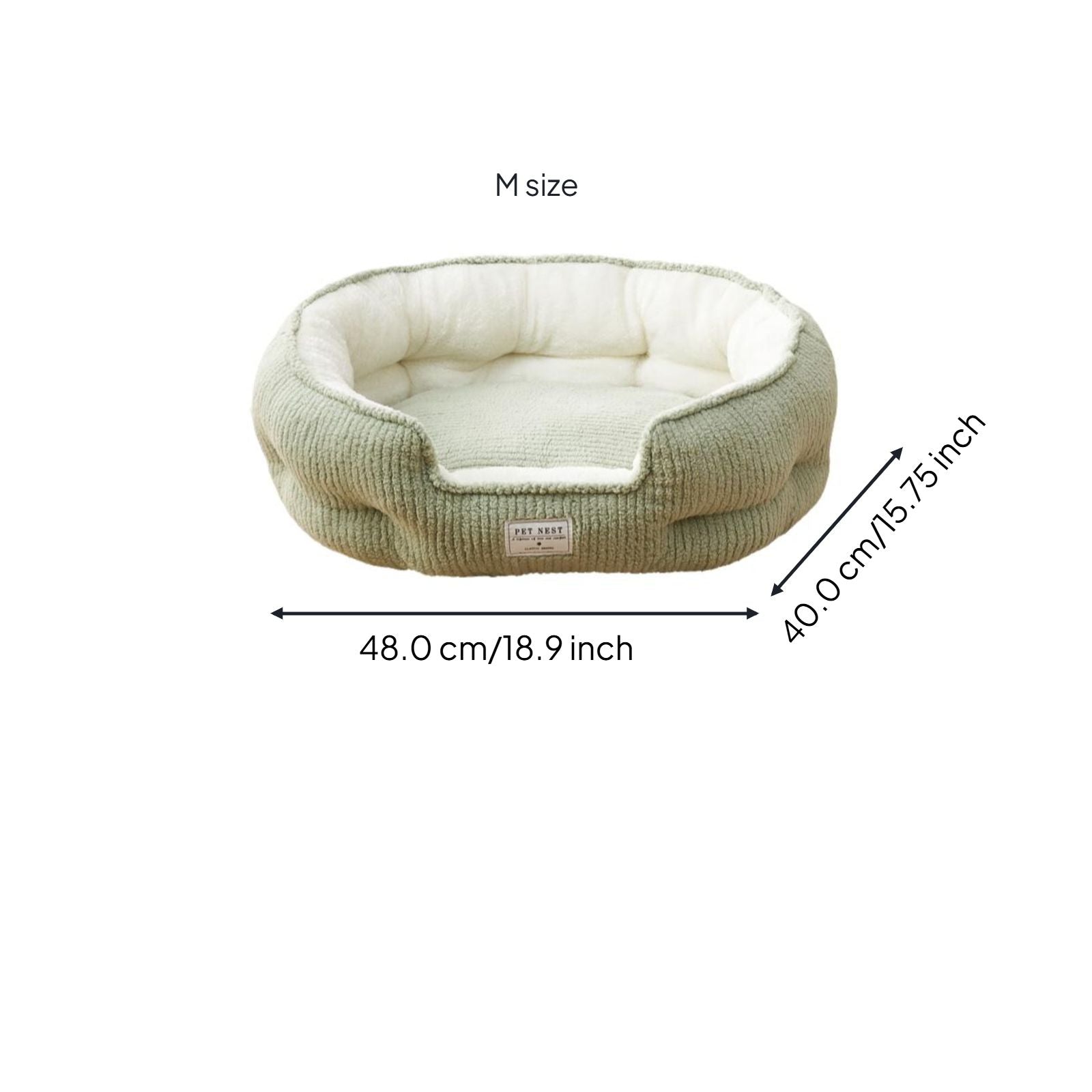 Pet Bed, Cozy Dog & Cat Bed, Plush, Calming, Washable
