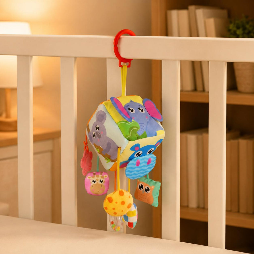 Baby Carriage Hanging Toy Teether Activity Cushioned Travel Friendly
