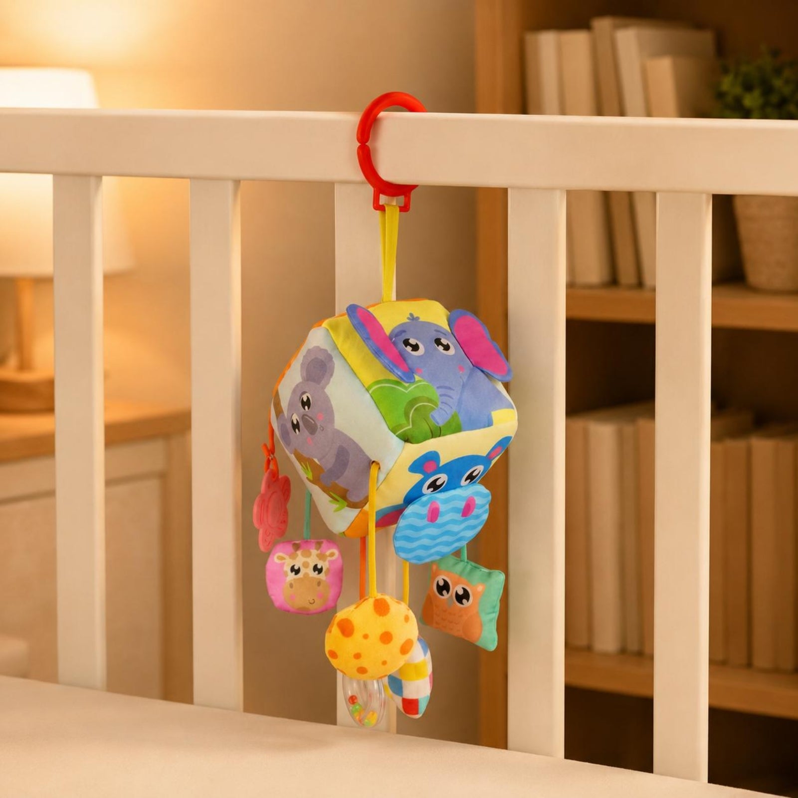 Baby Carriage Hanging Toy Teether Activity Cushioned Travel Friendly