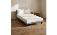 OB11 Doll Bed Blue-Gray 1:12 Scale Dollhouse Bed Upholstered
