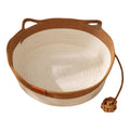 Cat Bed, Woven Basket, All-Season, Scuff-Resistant, Washable