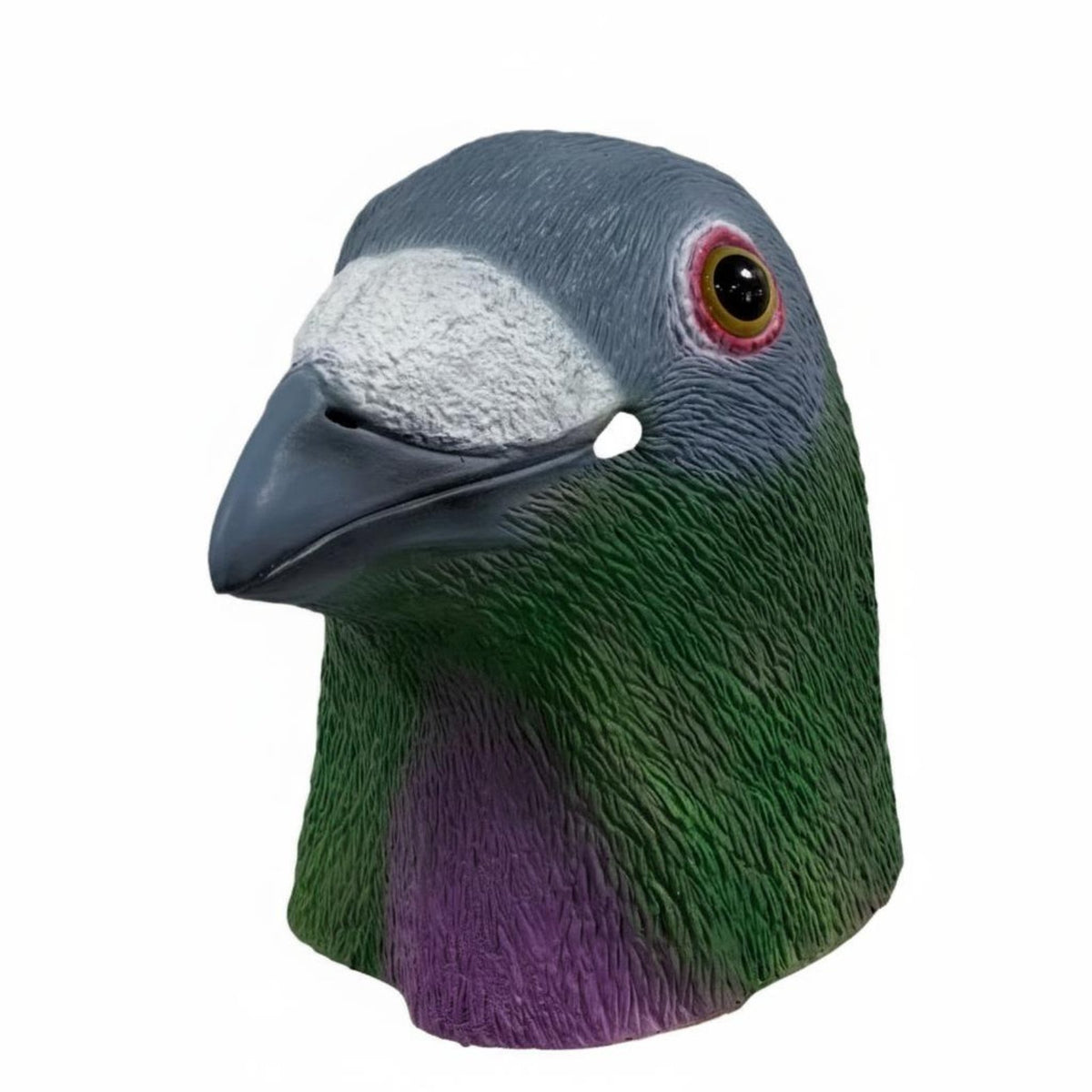 Full Head Pigeon Headpiece Realistic Bird Head Cover Costume Accessory for Cosplayers, Parties, Halloween, Stage Performances
