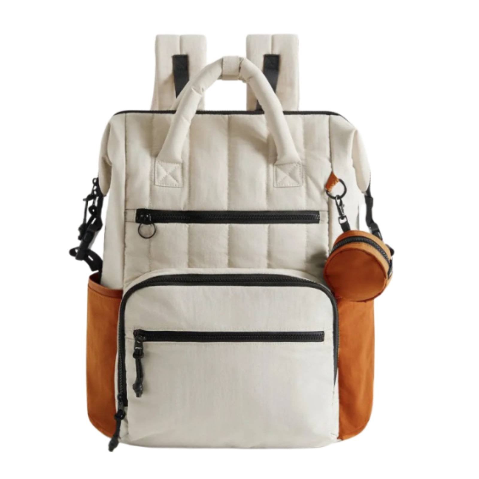 Diaper Backpack Multi-Functional Large Capacity Parent Tote Textile Waterproof Infant Changing Bag for Parents