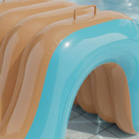 Inflatable Pool with Slide Family Size Kids Swimming Pool with Inflatable Aquatic Play Area Center for Young Children, Infants, Outdoor, Backyard