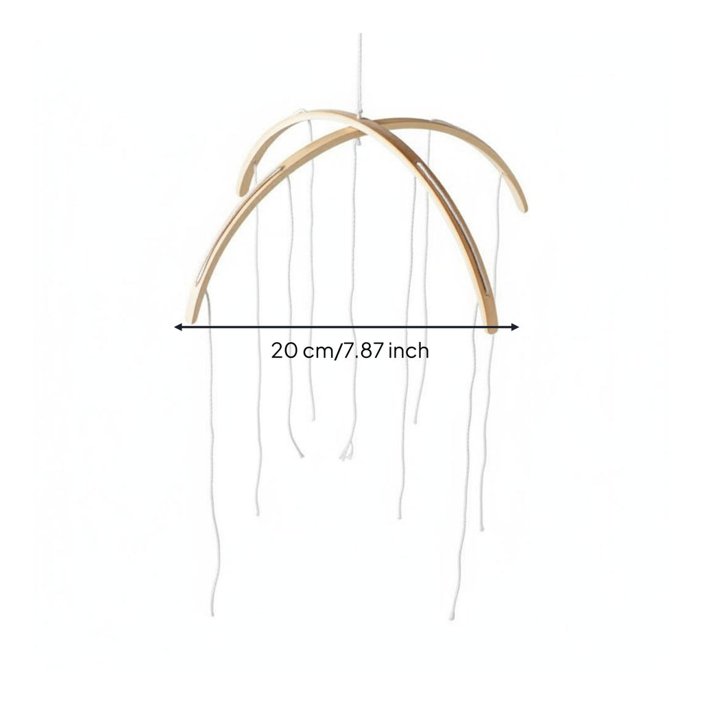 DIY Wooden Mobile Hoop Handmade Baby Bed Bell Frame Safe Material for Infants