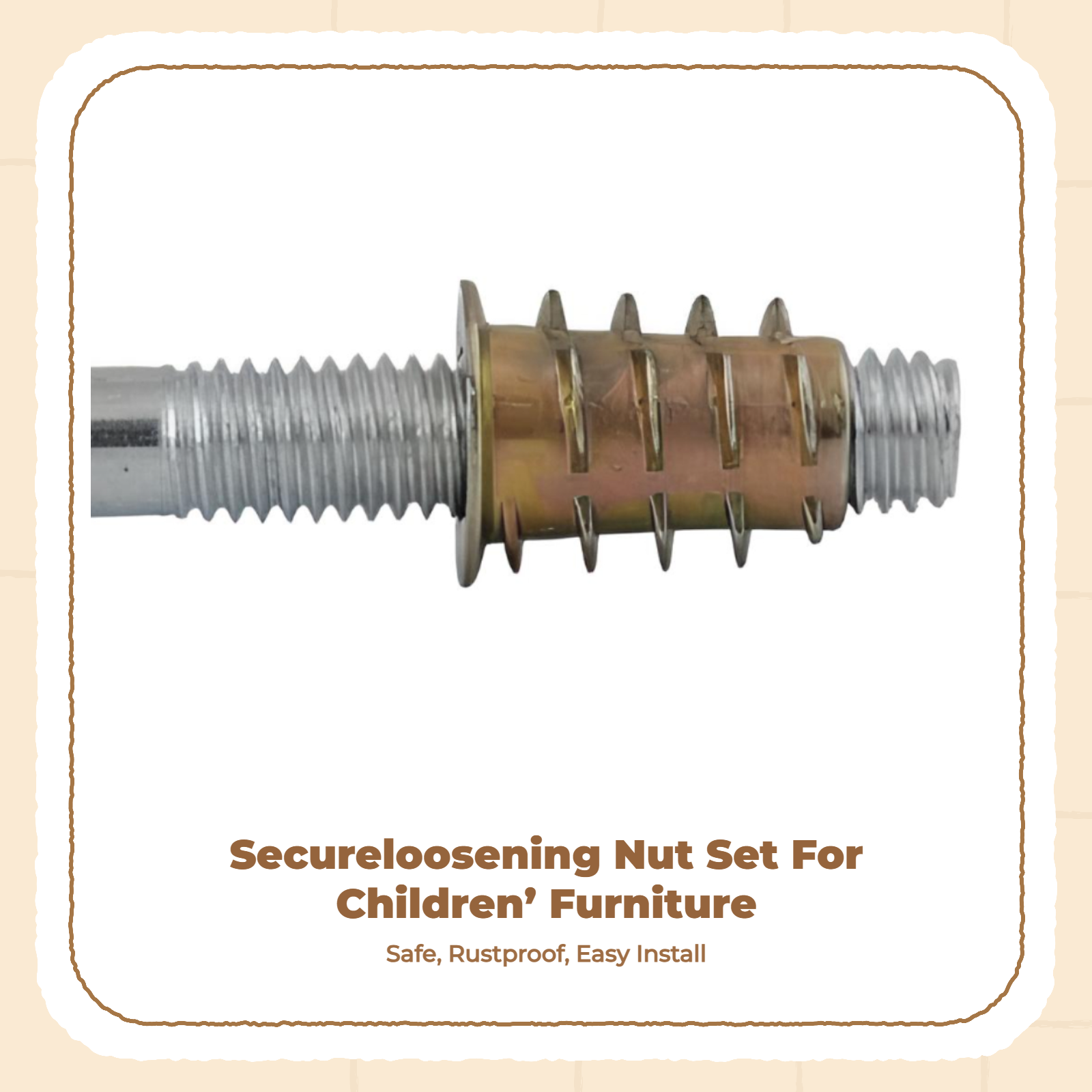 6mm 8mm Hex Socket Head Cap Furniture Screw, sturdy Barrel Nut, zinc coated, for infant cot, cabinet, table, chair, assorted specifications