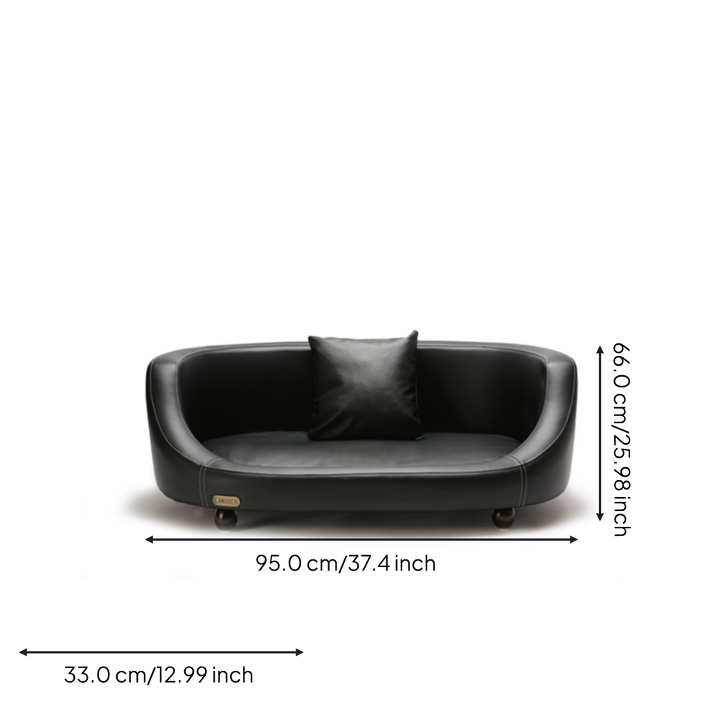 Plush pet sofa bed with removable cover