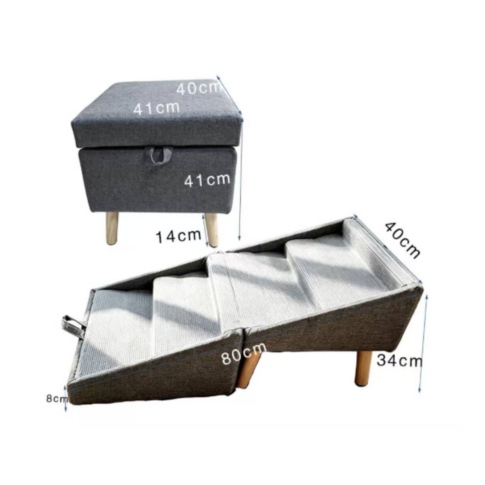 Foldable Dog Stairs Large Size Foldable Pet Stairs Easy to Clean Animal Gear for Young Dogs, Bed, Sofa