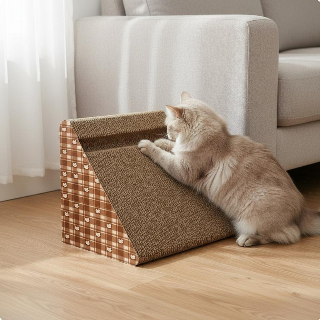 Vertical Cat Scratching Post Long-Lasting Corrugated Paper for Indoor, Cats